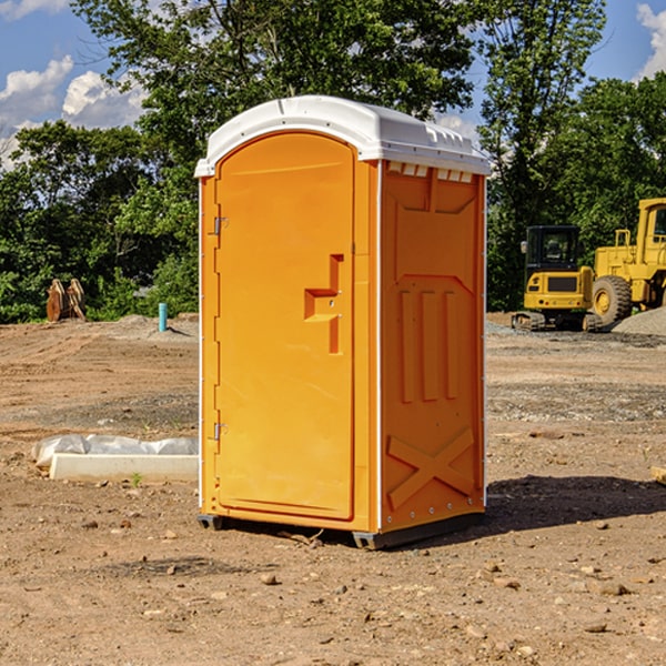 what is the cost difference between standard and deluxe portable restroom rentals in Ravenna